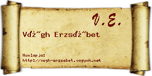 Végh Erzsébet névjegykártya